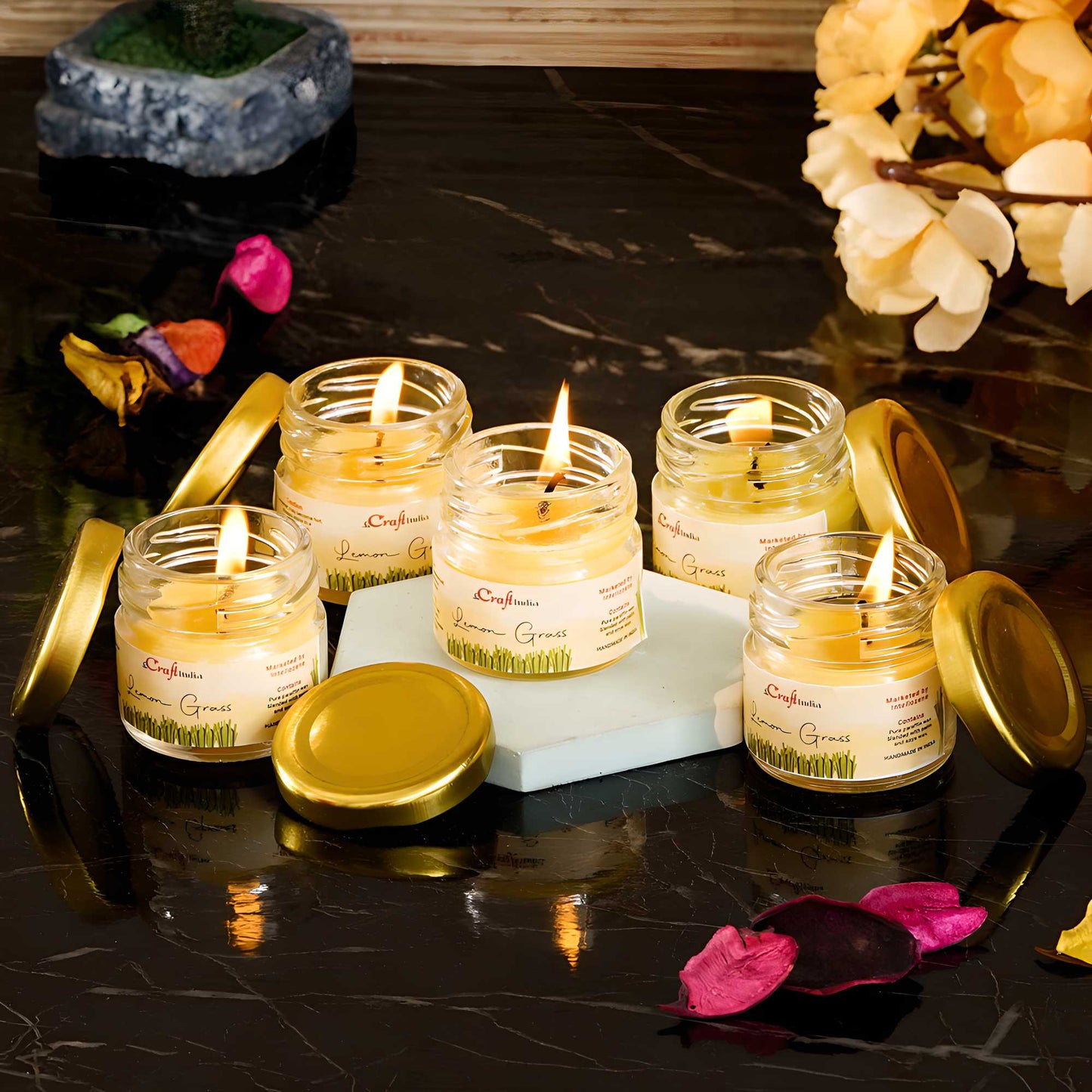 Lemongrass Luxe Mini Jar Candles